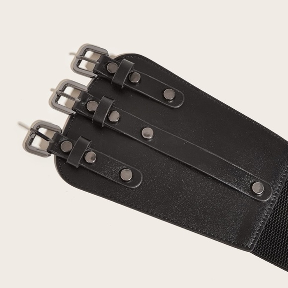 Retro Leather Metal Buckle Corset Belt Waist Belt Corset Goth Metal Pirate